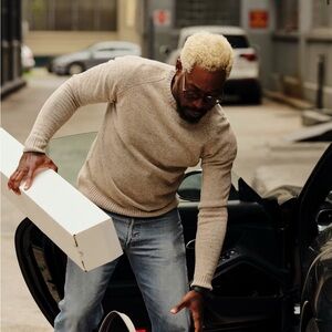 Wills Men's Oatmeal Crewneck Sweater